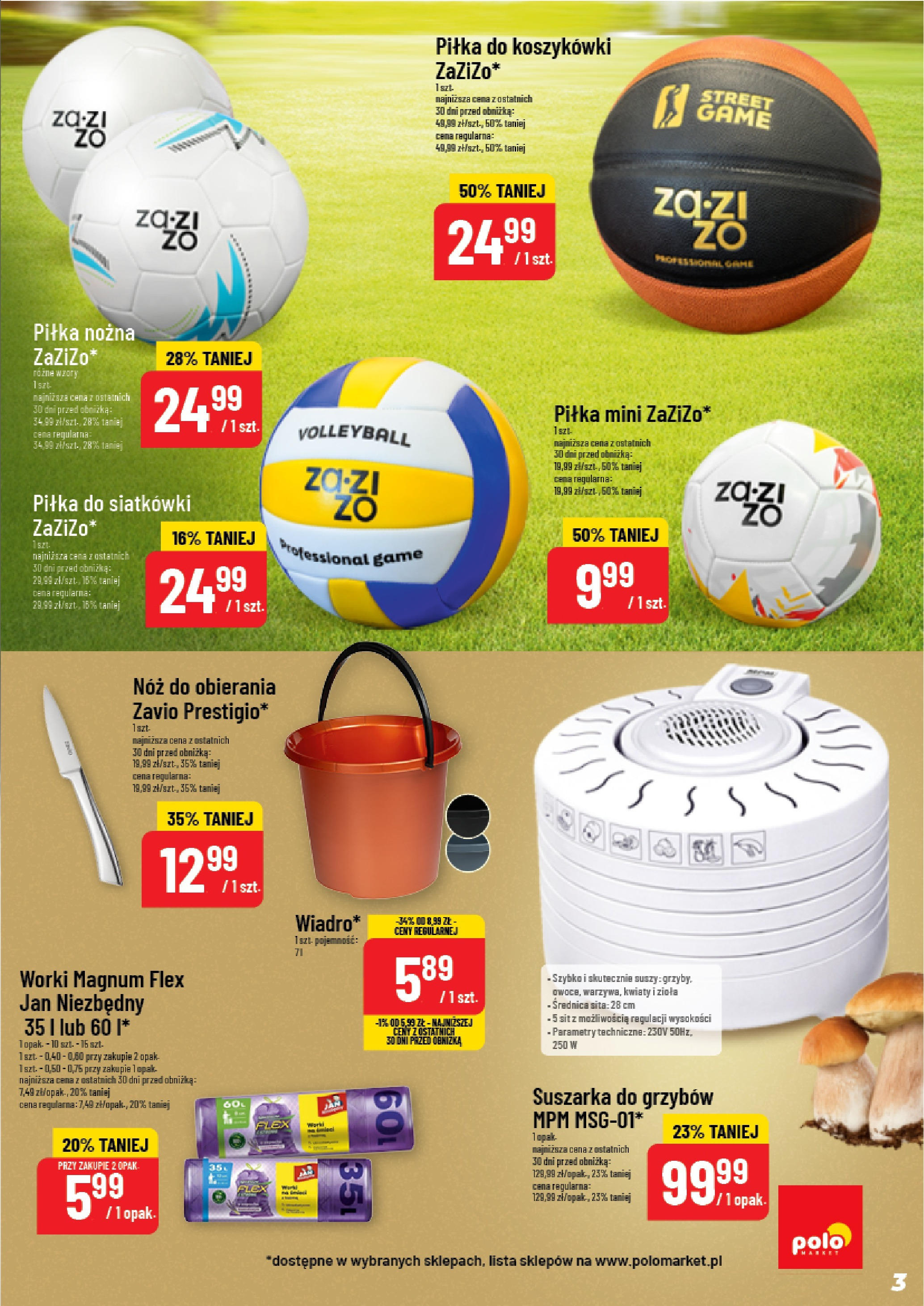 POLOmarket gazetka od jutra (10.09.2025) - Nowa PDF | Strona: 3 | Produkty: Suszarka, Kwiaty, Suszarka do grzybów