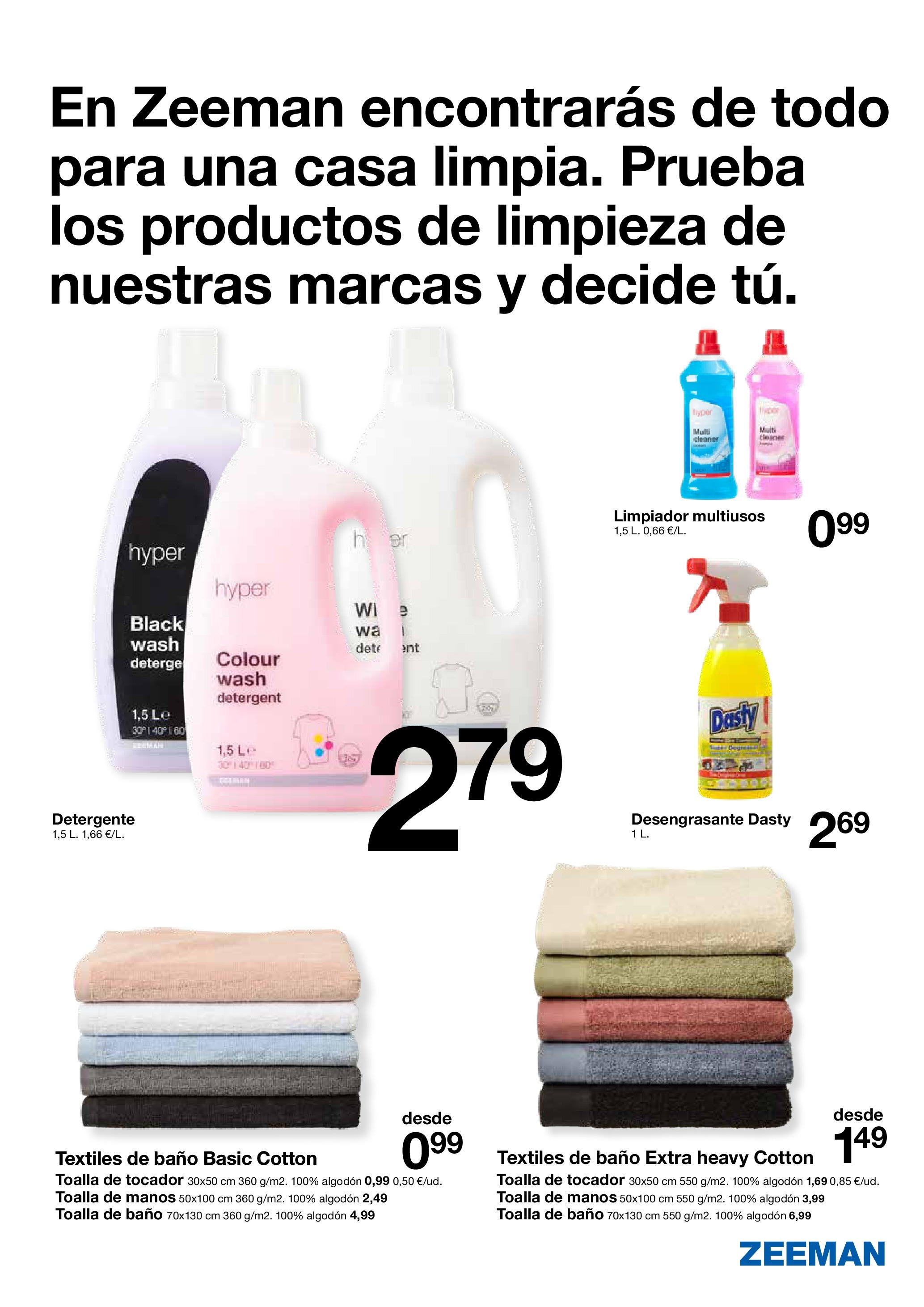 Descubra - Folleto ZEEMAN 【Septiembre】 | Página: 17 | Productos: Toalla de manos, Toalla de baño, Detergente, Baño