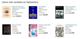 Libros más vendidos en Septiembre
