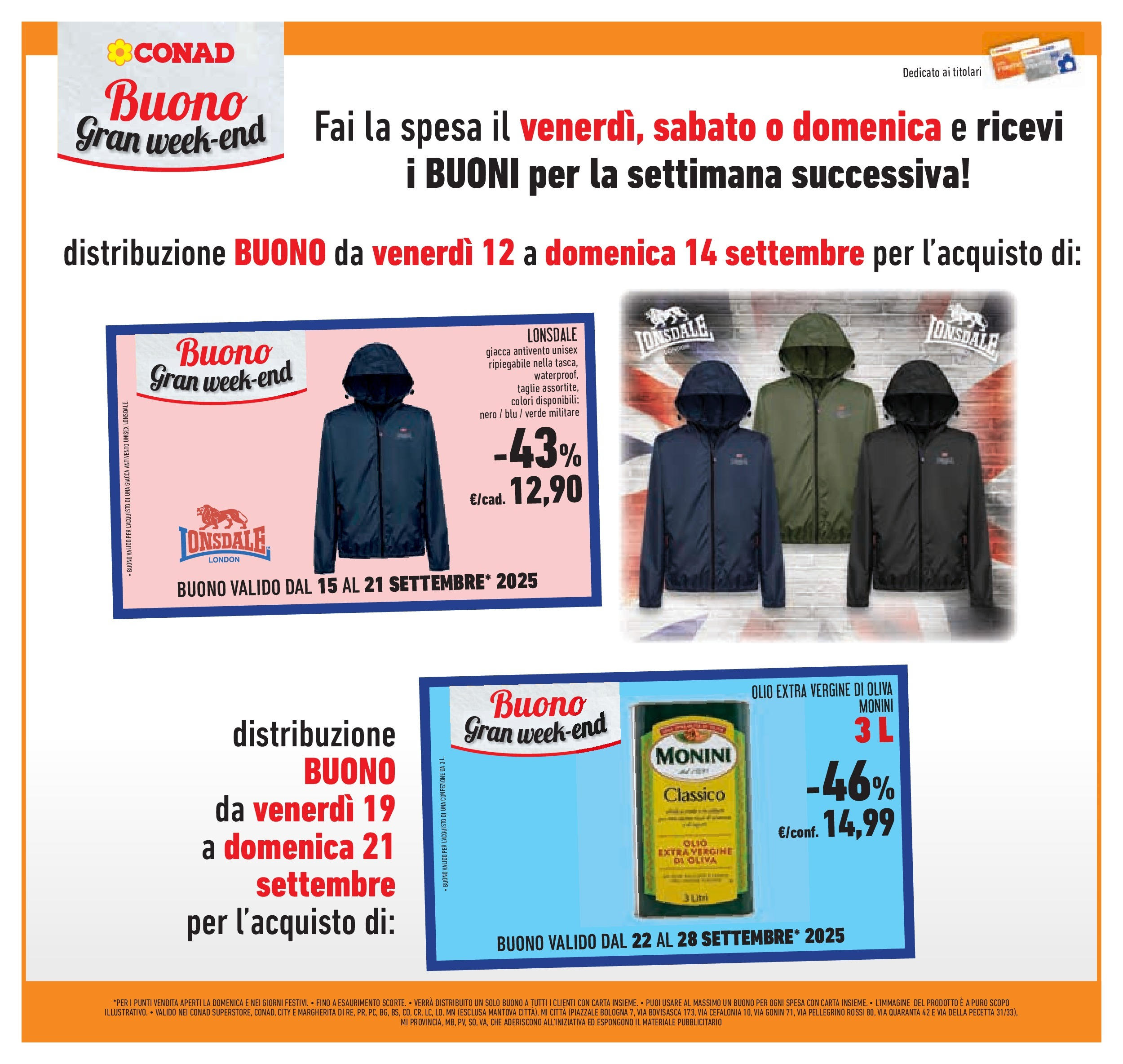 Volantino Conad dal 09/09/2025 β³ | Pagina: 45 | Prodotti: Giacca, Olio, Olive, Olio extra vergine Volantino Conad dal 09/09/2025 > Anteprima | Pagina: 45 | Prodotti: Giacca, Olio, Olive, Olio extra vergine