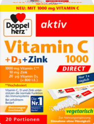 Doppelherz Vitamin C 1000mg + Zink Direct 20 St