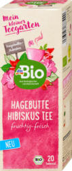 dmBio Früchtetee, Hagebutte Hibiskus (20 Beutel)
