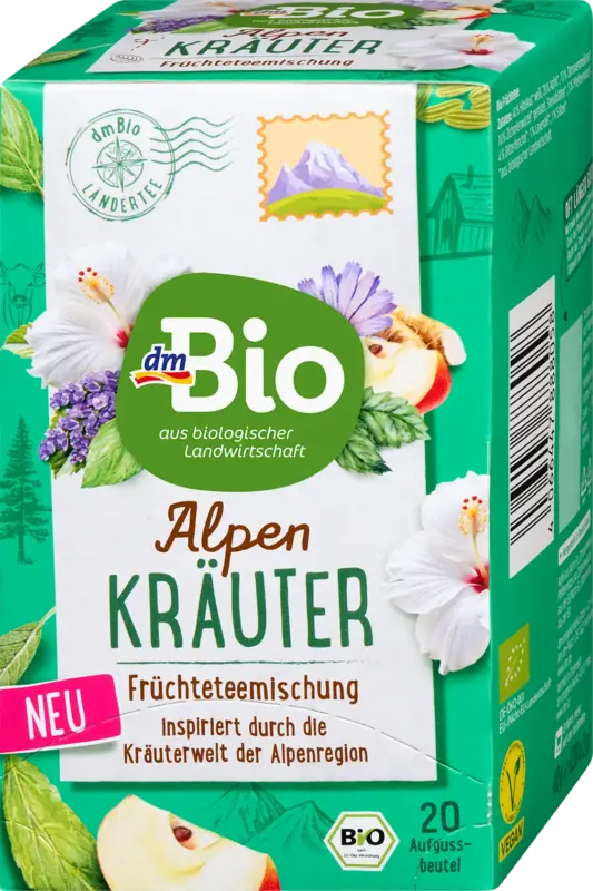 dmBio Kräutertee, Alpenkräuter (20 Beutel)