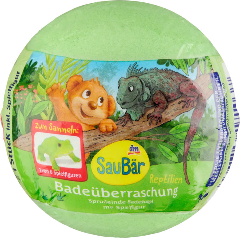 SauBär Kinder Badezusatz Badeüberraschung Reptilien