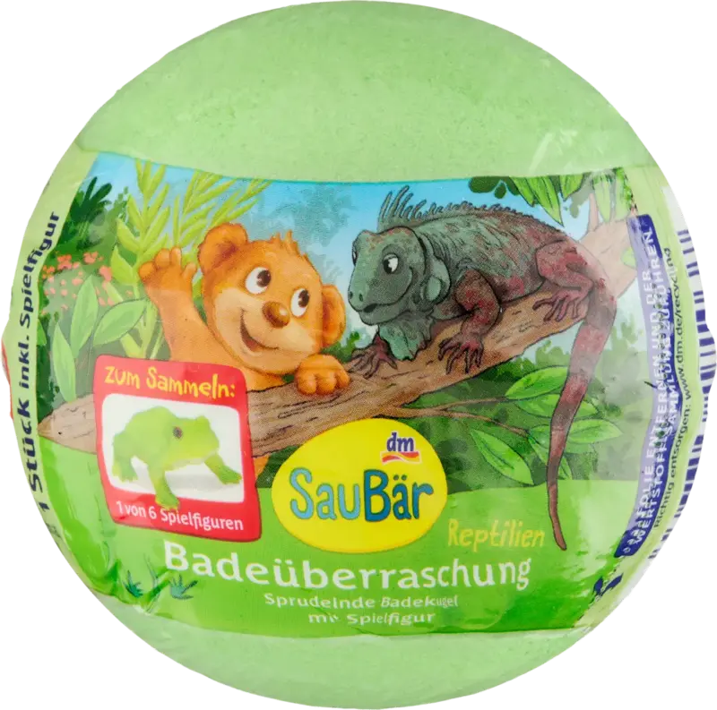 SauBär Kinder Badezusatz Badeüberraschung Reptilien