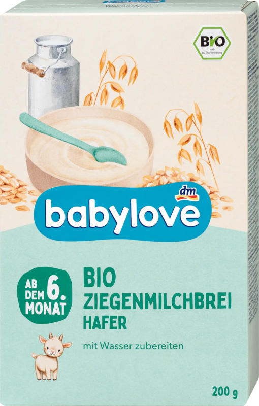 babylove Ziegenmilchbrei Hafer 6M