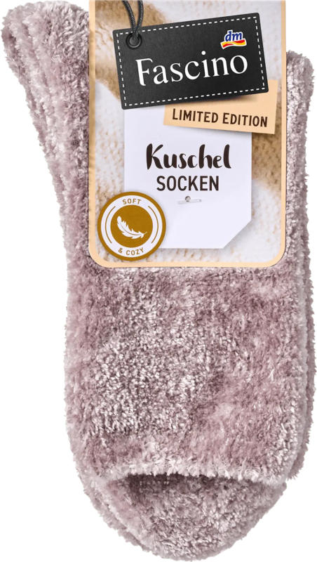 Fascino Kuschelsocken mit Chenille-Garn rosa Gr. 39-42
