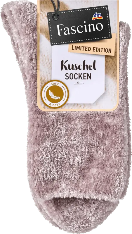 Fascino Kuschelsocken mit Chenille-Garn rosa Gr. 39-42