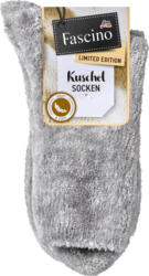 Fascino Kuschelsocken mit Chenille-Garn grau Gr. 35-38