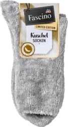 Fascino Kuschelsocken mit Chenille-Garn grau Gr. 39-42