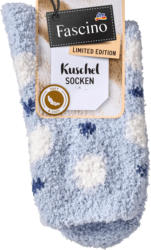 Fascino Kuschelsocken mit Punkte-Muster blau Gr. 35-38