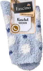 Fascino Kuschelsocken mit Punkte-Muster blau Gr. 39-42