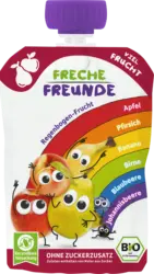 Freche Freunde Quetschie Regenbogen-Frucht Apfel, Pfirsich, Banane, Birne, Blaubeere & Johannisbeere ab dem 6. Monat