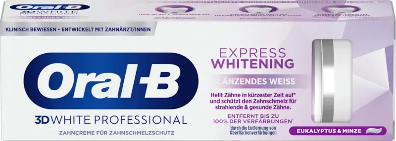 Oral-B Zahnpasta 3D White Professional Express Whitening glänzendes Weiss