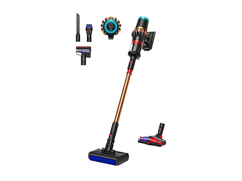Dyson V16 Piston Animal Submarine Staubsauger (1,35 l, Akkulaufzeit: bis zu 70 Minuten im Eco-Modus, Mattes Schwarz/Kupfer)