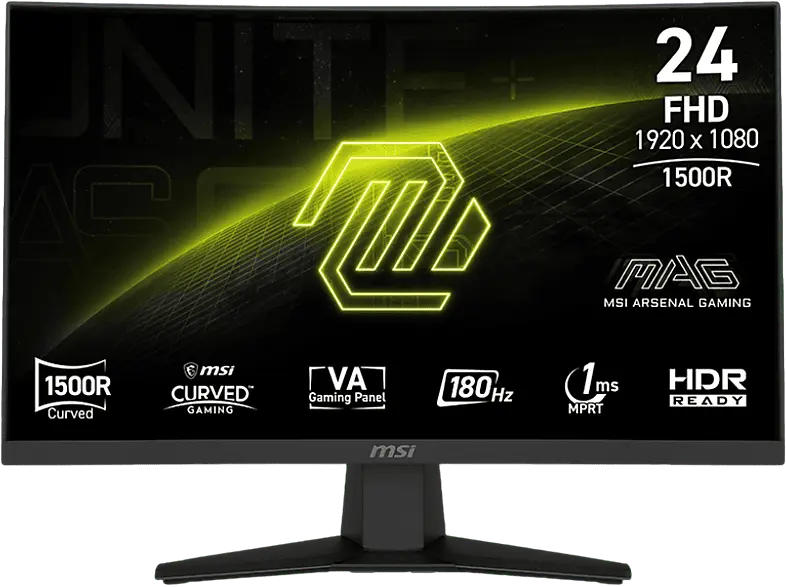 MSI MAG 244CDE 23,6 Zoll Curved Gaming Monitor, Full-HD, 1 ms Reaktionszeit, 180 Hz, Schwarz