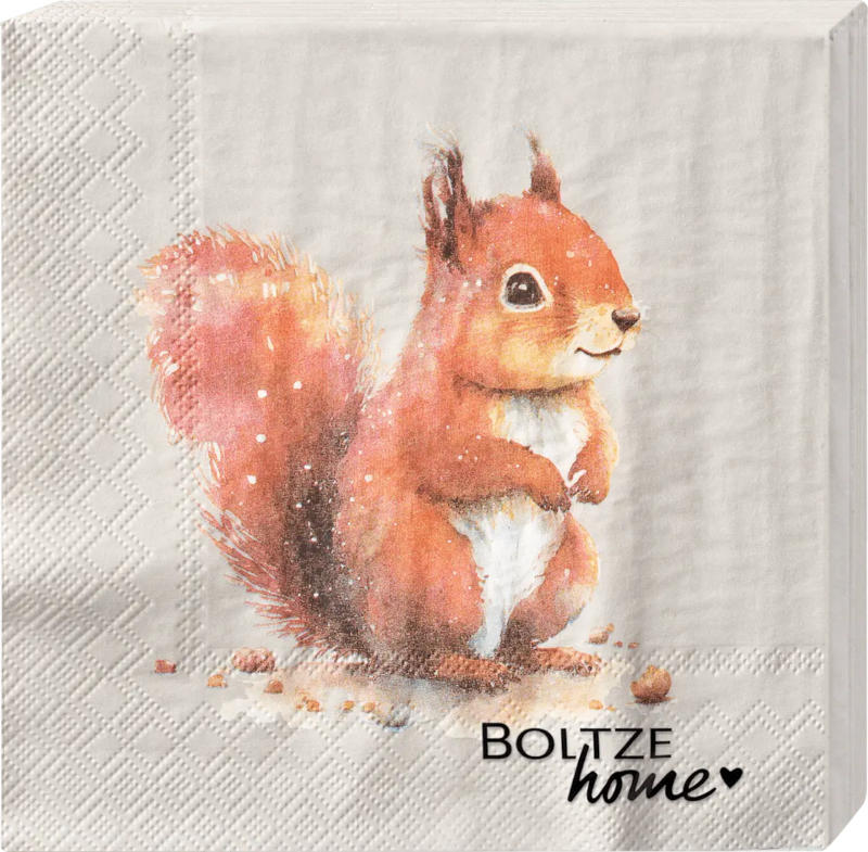 BOLTZE Servietten "Eichhörnchen" (33x33 cm)