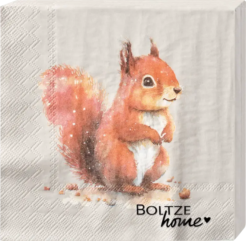 BOLTZE Servietten "Eichhörnchen" (33x33 cm)