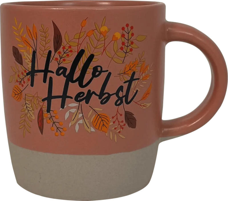 Dekorieren & Einrichten Kaffeebecher "Hallo Herbst", altrosa