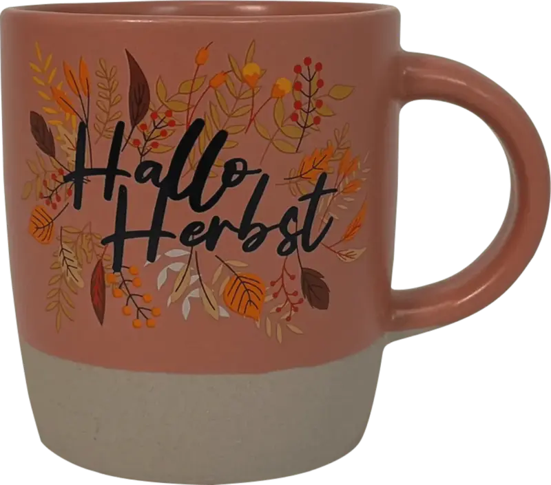 Dekorieren & Einrichten Kaffeebecher "Hallo Herbst", altrosa