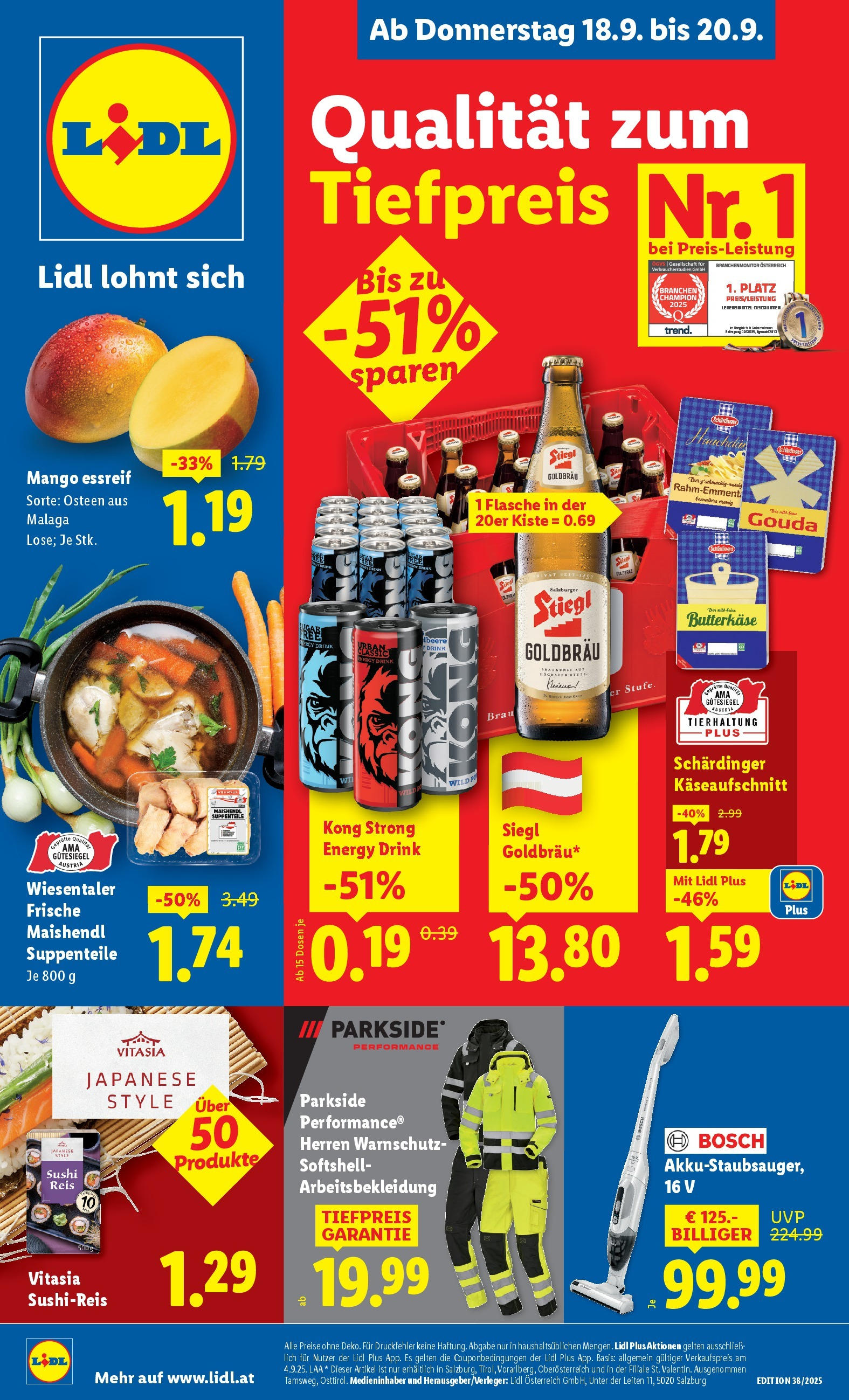 Lidl - Lidl: Flugblatt in deiner Nähe ab 17.09.2025 - Angebote ab donnerstag | Seite: 1