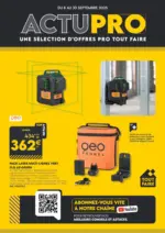 Tout faire mat&eacute;riaux Actu Pro - au 30.09.2025