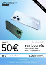 Jusqu'à 50€ remboursés avec OPPO