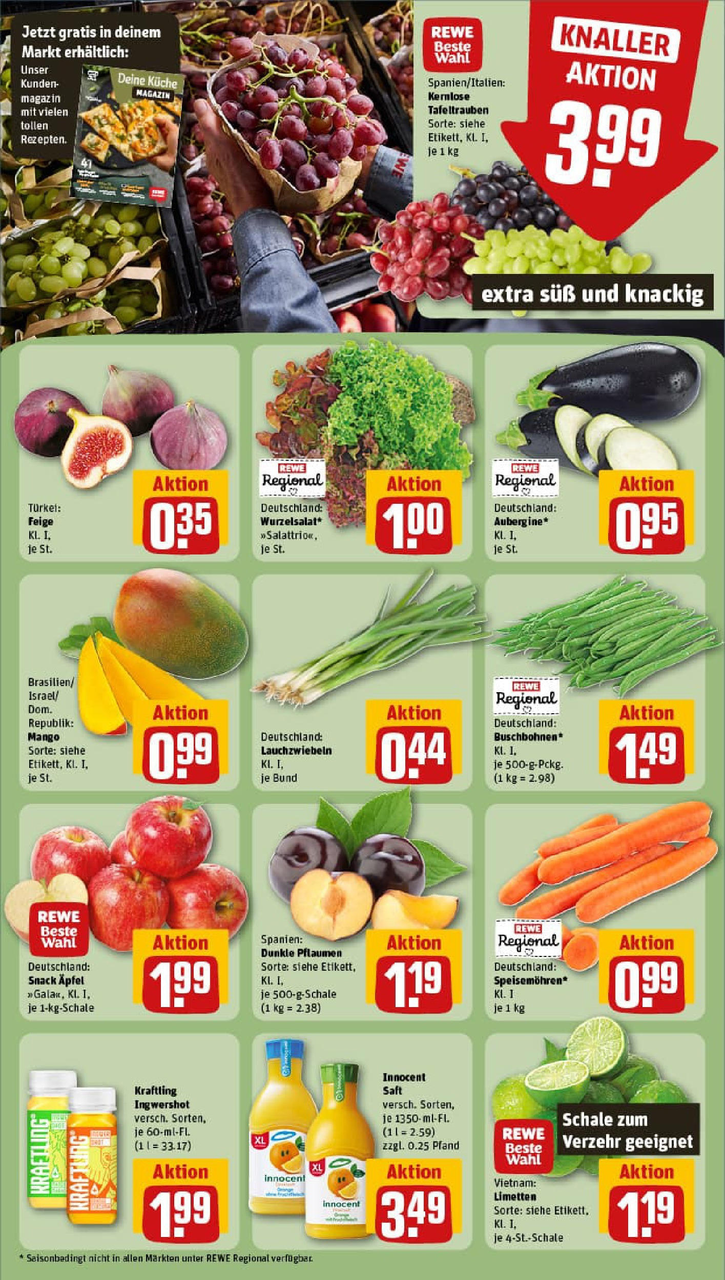 REWE Prospekt ab 14.09.2025 zum Blättern » Angebote | Seite: 6 | Produkte: Limetten, Küche, Äpfel, Saft REWE Prospekt ab 14.09.2025 zum Blättern » Angebote | Seite: 6 | Produkte: Limetten, Küche, Äpfel, Saft