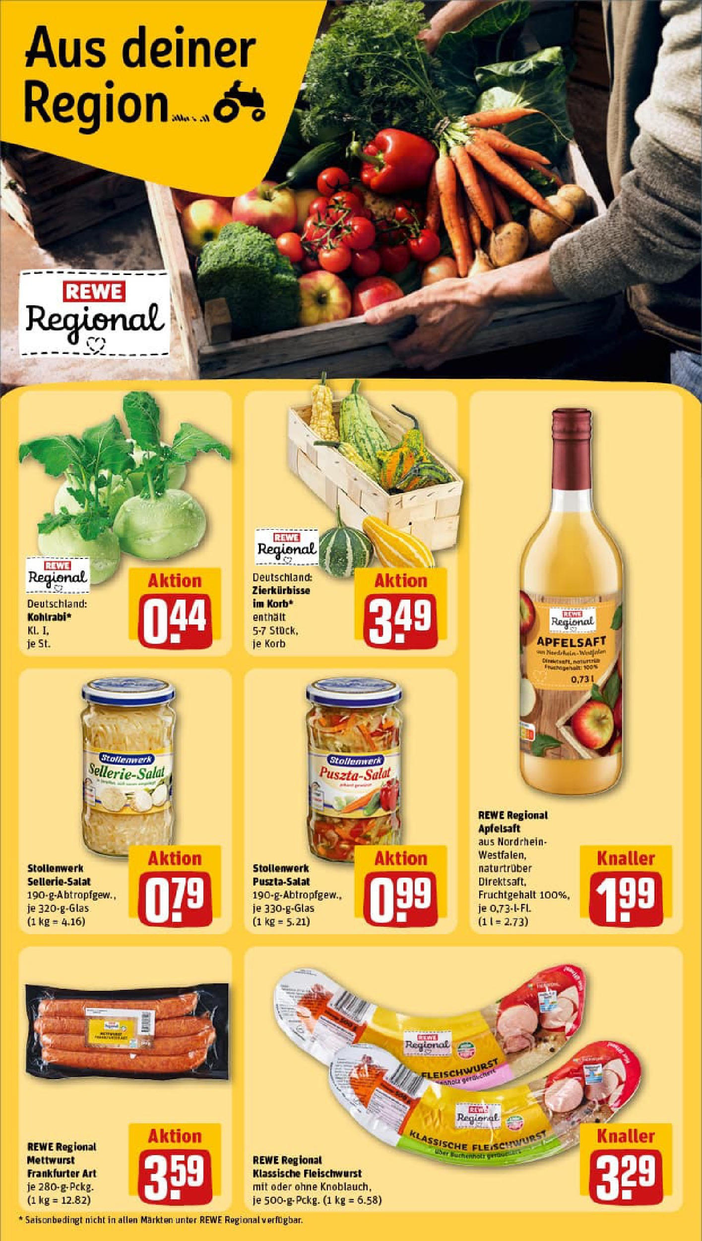 REWE Prospekt ab 14.09.2025 zum Blättern » Angebote | Seite: 13 | Produkte: Korb, Kohlrabi, Apfelsaft, Apple REWE Prospekt ab 14.09.2025 zum Blättern » Angebote | Seite: 13 | Produkte: Korb, Kohlrabi, Apfelsaft, Apple