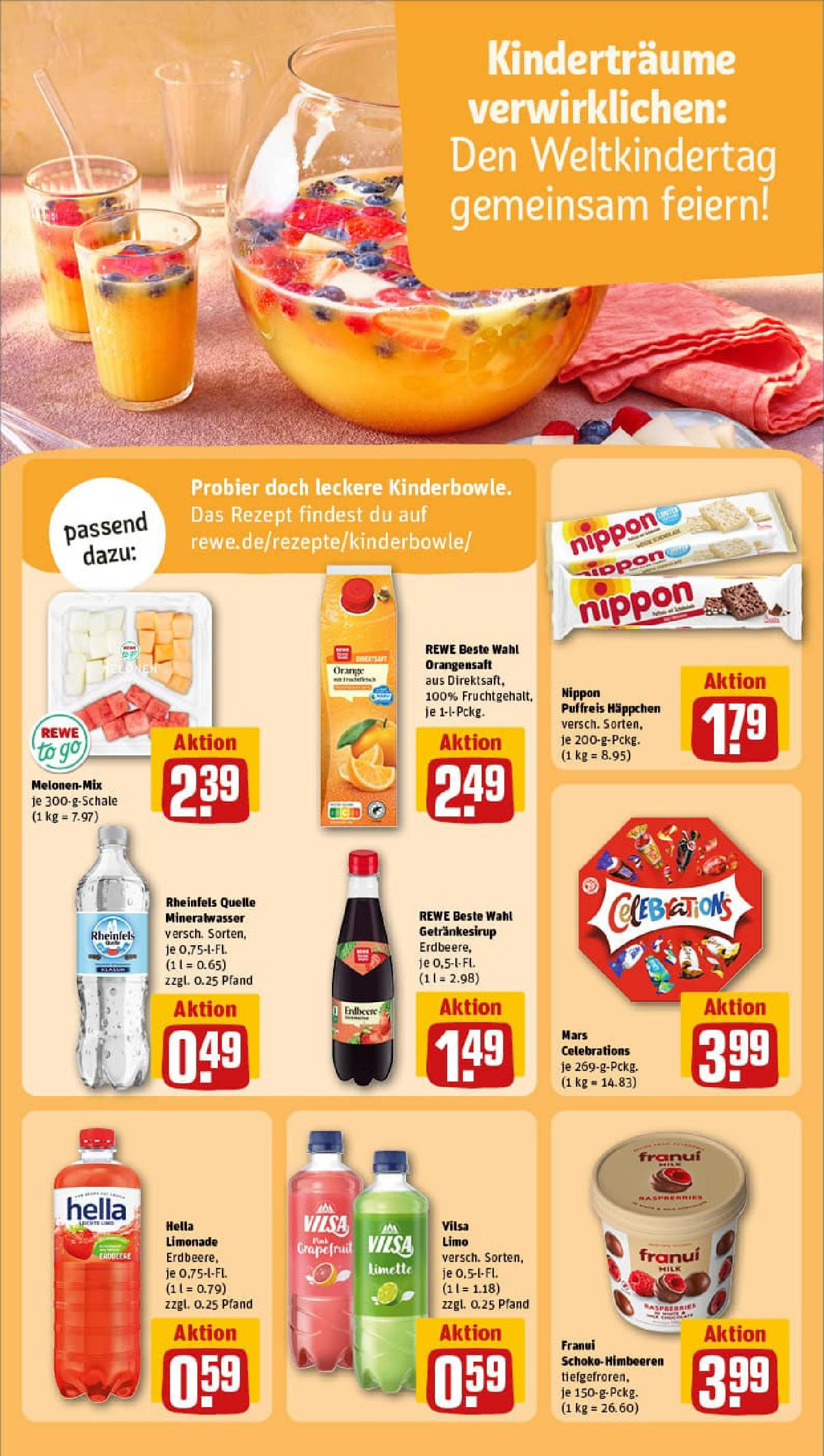 REWE Prospekt ab 14.09.2025 zum Blättern » Angebote | Seite: 14 | Produkte: Limonade, Mineralwasser, Celebrations, Rheinfels quelle REWE Prospekt ab 14.09.2025 zum Blättern » Angebote | Seite: 14 | Produkte: Limonade, Mineralwasser, Celebrations, Rheinfels quelle
