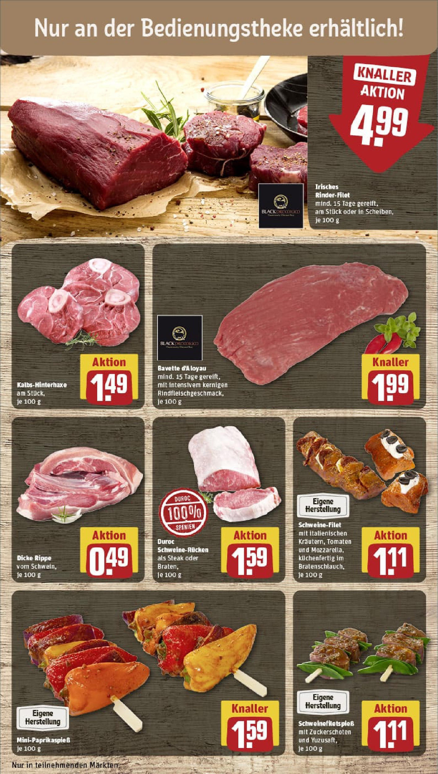 REWE Prospekt ab 14.09.2025 zum Blättern » Angebote | Seite: 10 | Produkte: Mozzarella, Spare ribs, Schweinefilet, Steak