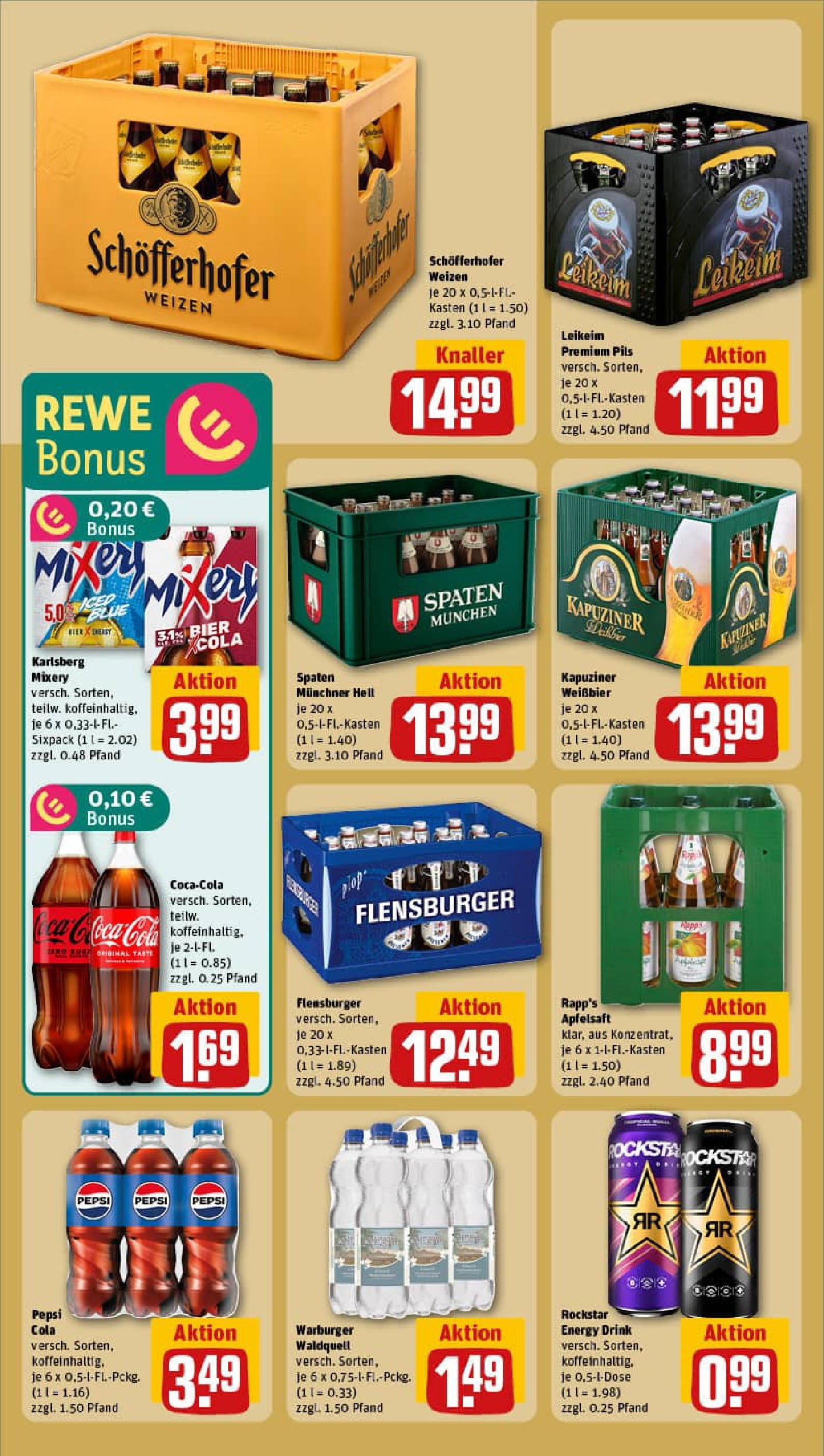 REWE Prospekt ab 14.09.2025 zum Blättern » Angebote | Seite: 18 | Produkte: Coca cola, Cola, Flensburger, Pepsi REWE Prospekt ab 14.09.2025 zum Blättern » Angebote | Seite: 18 | Produkte: Coca cola, Cola, Flensburger, Pepsi