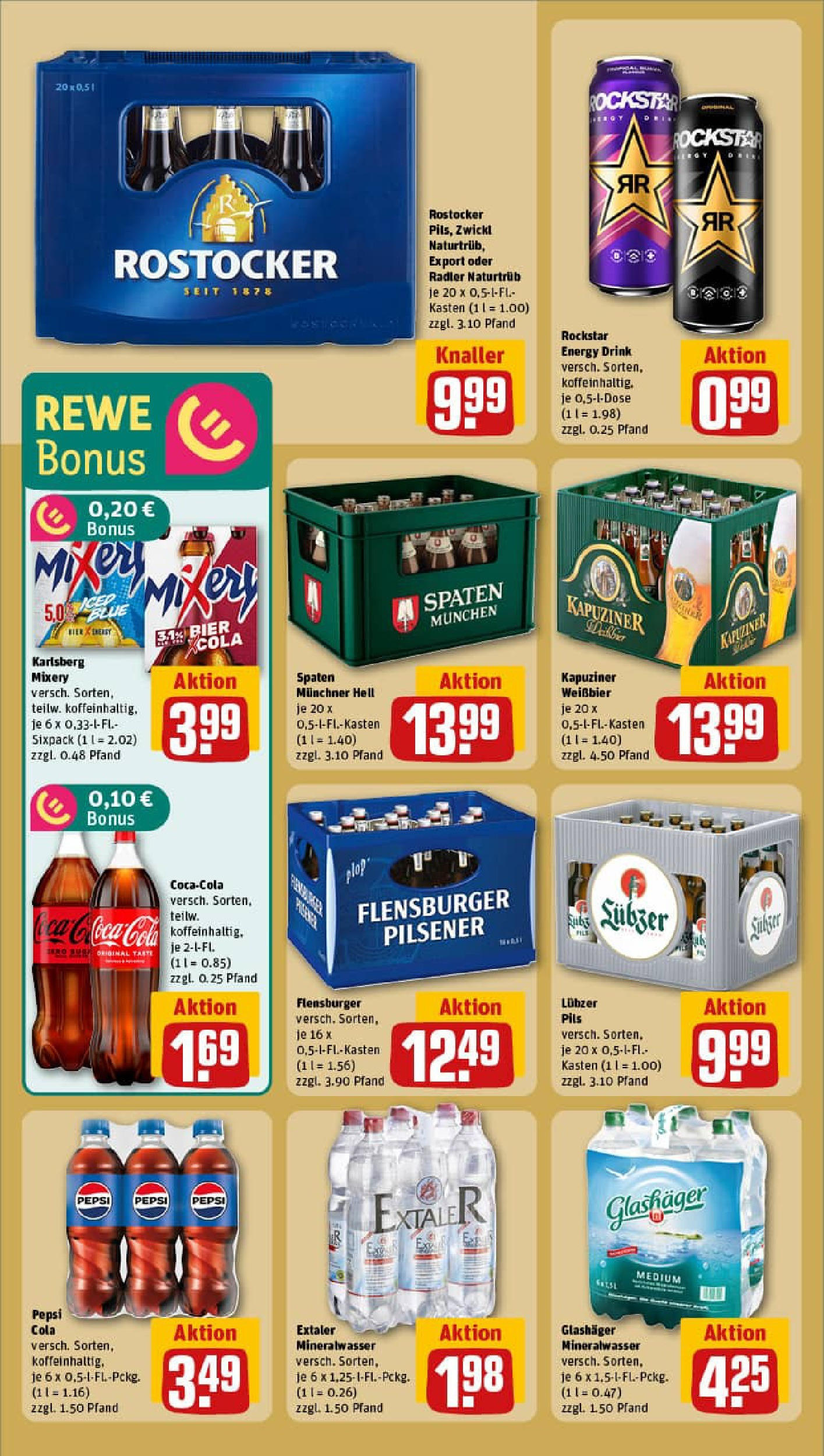 REWE Prospekt ab 14.09.2025 zum Blättern » Angebote | Seite: 14 | Produkte: Energy, Rockstar, Mineralwasser, Mixery