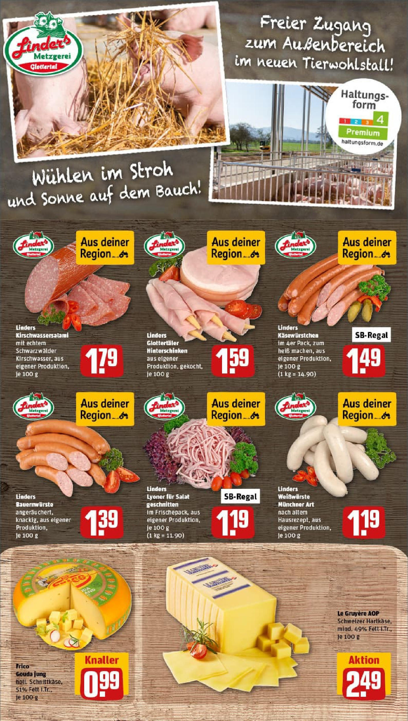 REWE Prospekt ab 14.09.2025 zum Blättern » Angebote | Seite: 9 | Produkte: Gouda, Salami, Salat REWE Prospekt ab 14.09.2025 zum Blättern » Angebote | Seite: 9 | Produkte: Gouda, Salami, Salat