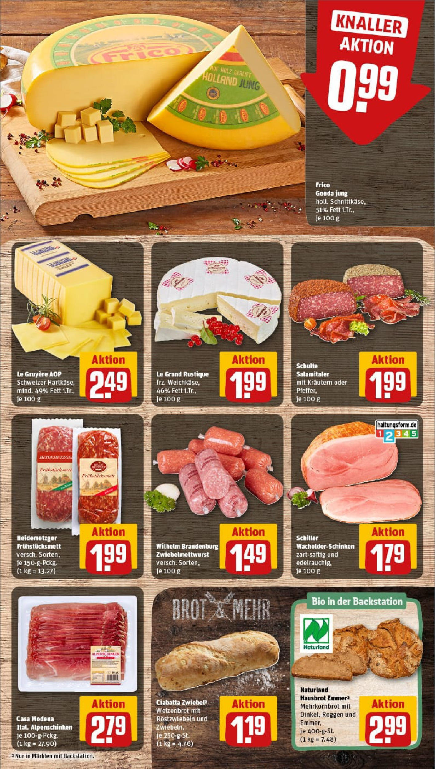 REWE Prospekt ab 14.09.2025 zum Blättern » Angebote | Seite: 9 | Produkte: Gouda, Brot, Salami REWE Prospekt ab 14.09.2025 zum Blättern » Angebote | Seite: 9 | Produkte: Gouda, Brot, Salami