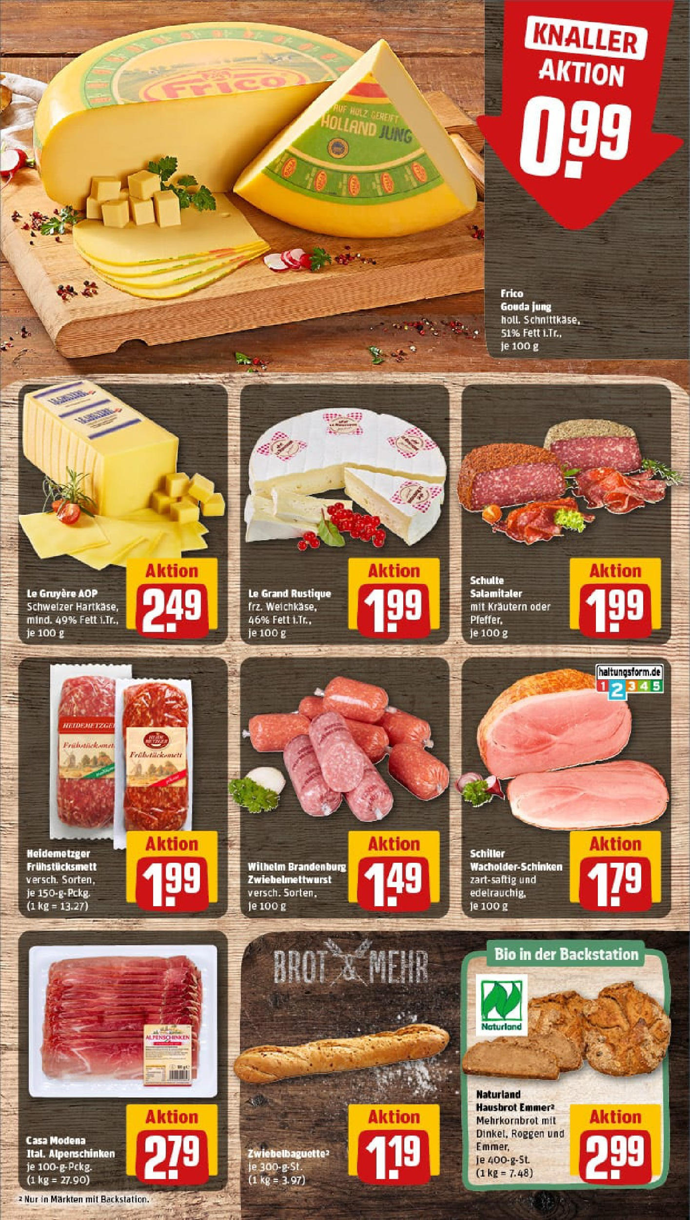 REWE Prospekt ab 14.09.2025 zum Blättern » Angebote | Seite: 9 | Produkte: Gouda, Baguette, Brot, Salami REWE Prospekt ab 14.09.2025 zum Blättern » Angebote | Seite: 9 | Produkte: Gouda, Baguette, Brot, Salami