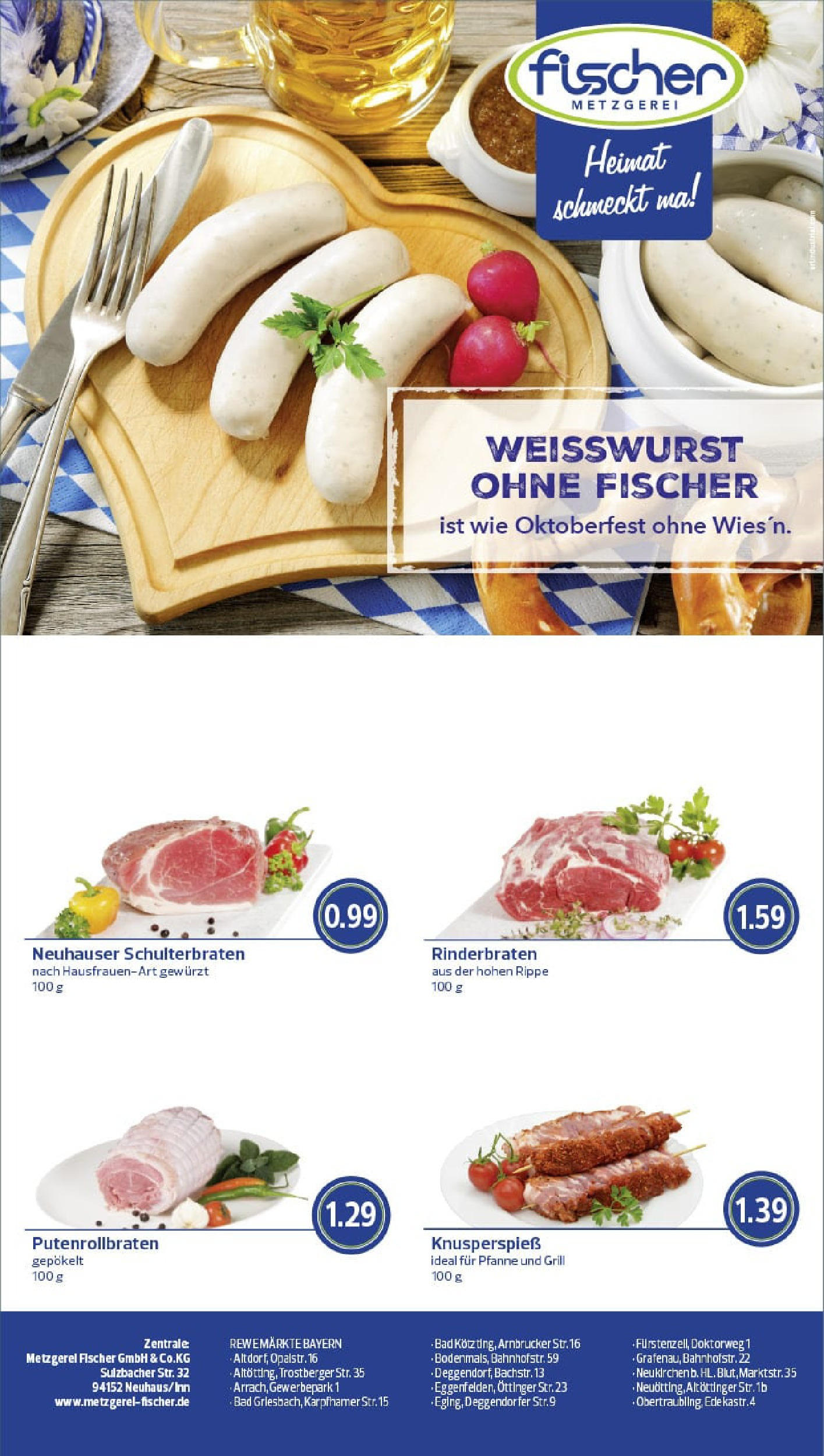 REWE Prospekt ab 14.09.2025 zum Blättern » Angebote | Seite: 10 | Produkte: Rinderbraten, Grill, Bad, Weißwurst