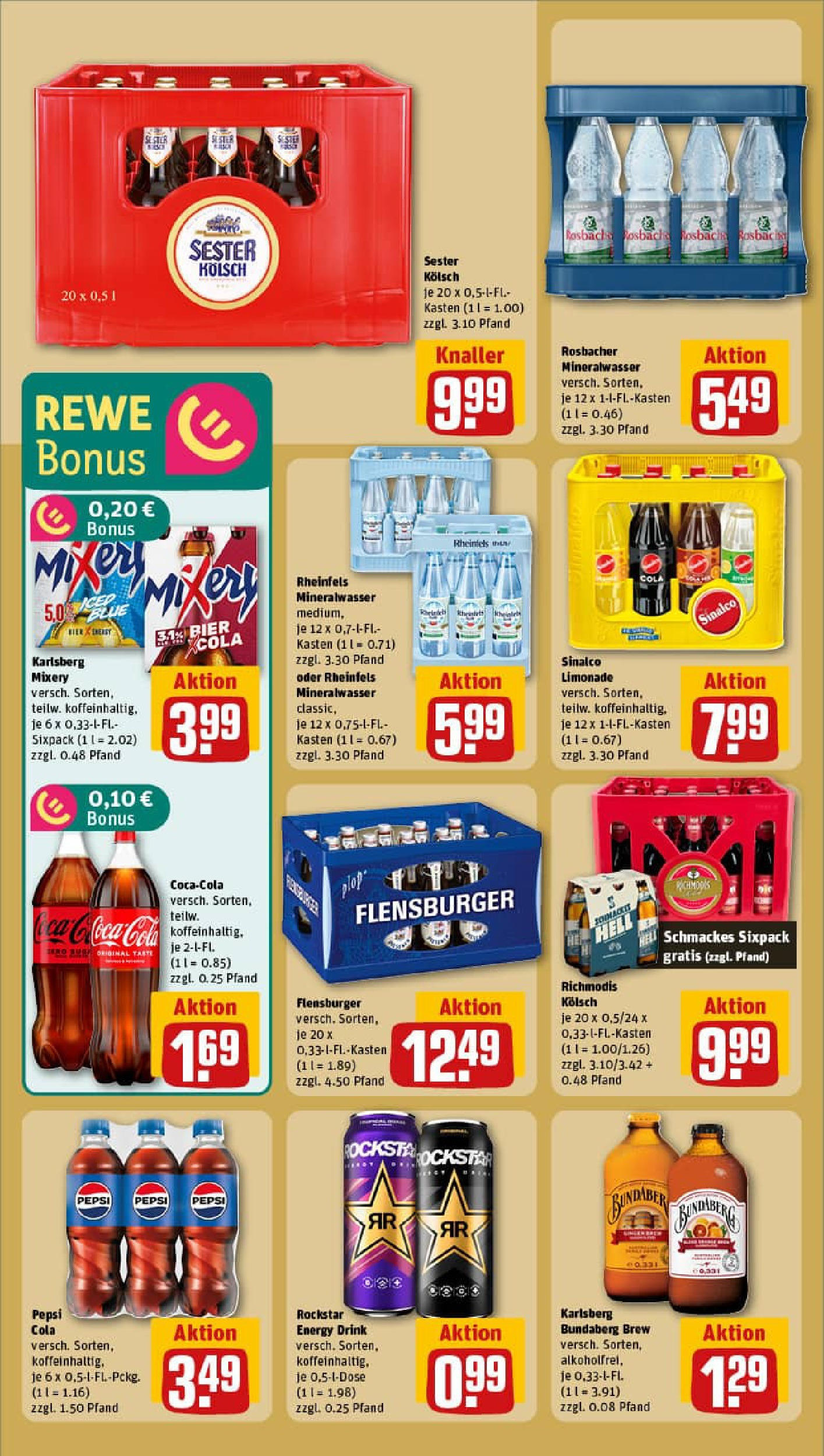 REWE Prospekt ab 14.09.2025 zum Blättern » Angebote | Seite: 16 | Produkte: Coca cola, Bier, Flensburger, Mixery REWE Prospekt ab 14.09.2025 zum Blättern » Angebote | Seite: 16 | Produkte: Coca cola, Bier, Flensburger, Mixery