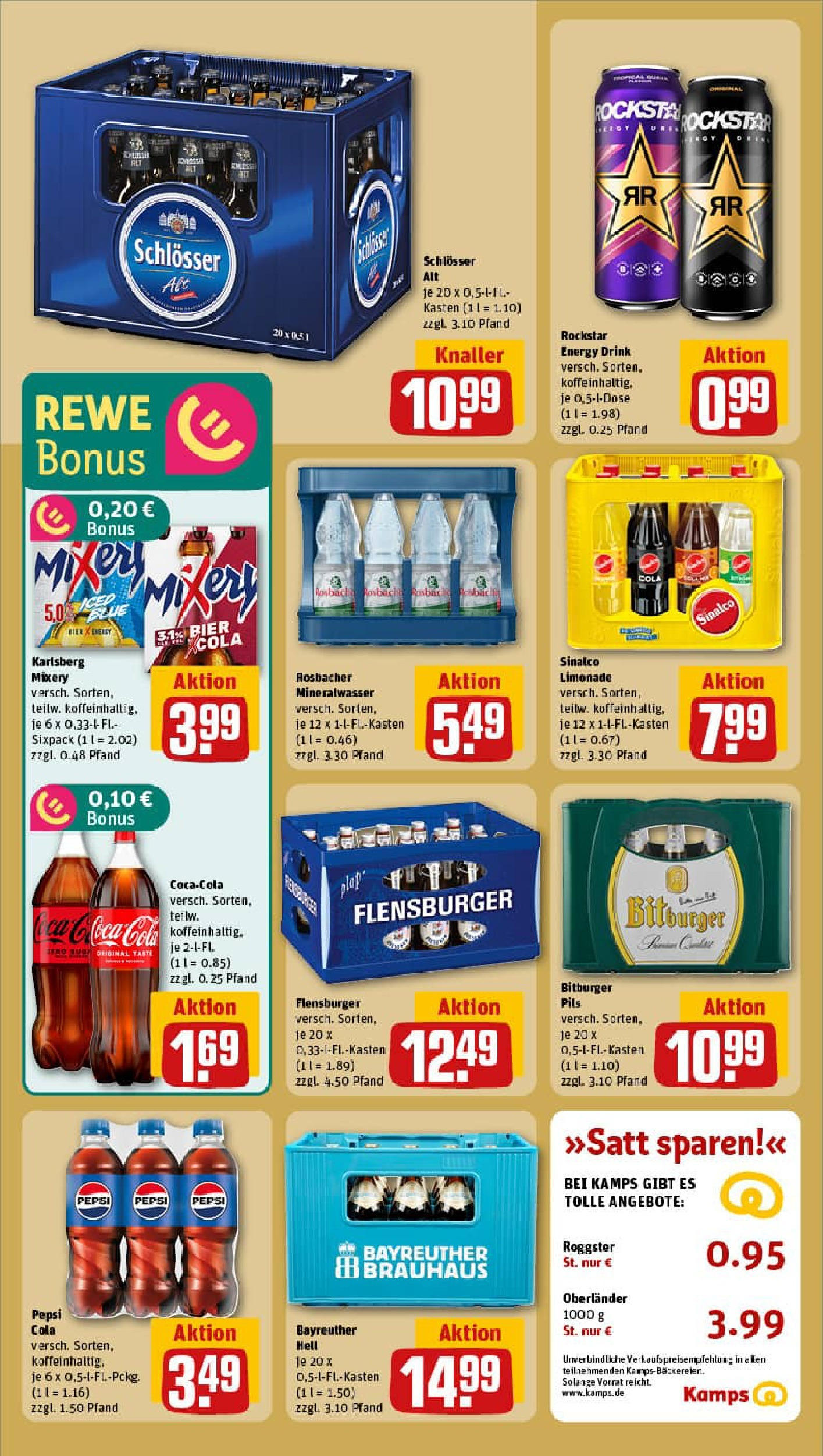 REWE Prospekt ab 14.09.2025 zum Blättern » Angebote | Seite: 16 | Produkte: Sinalco, Rockstar energy, Rockstar, Limonade