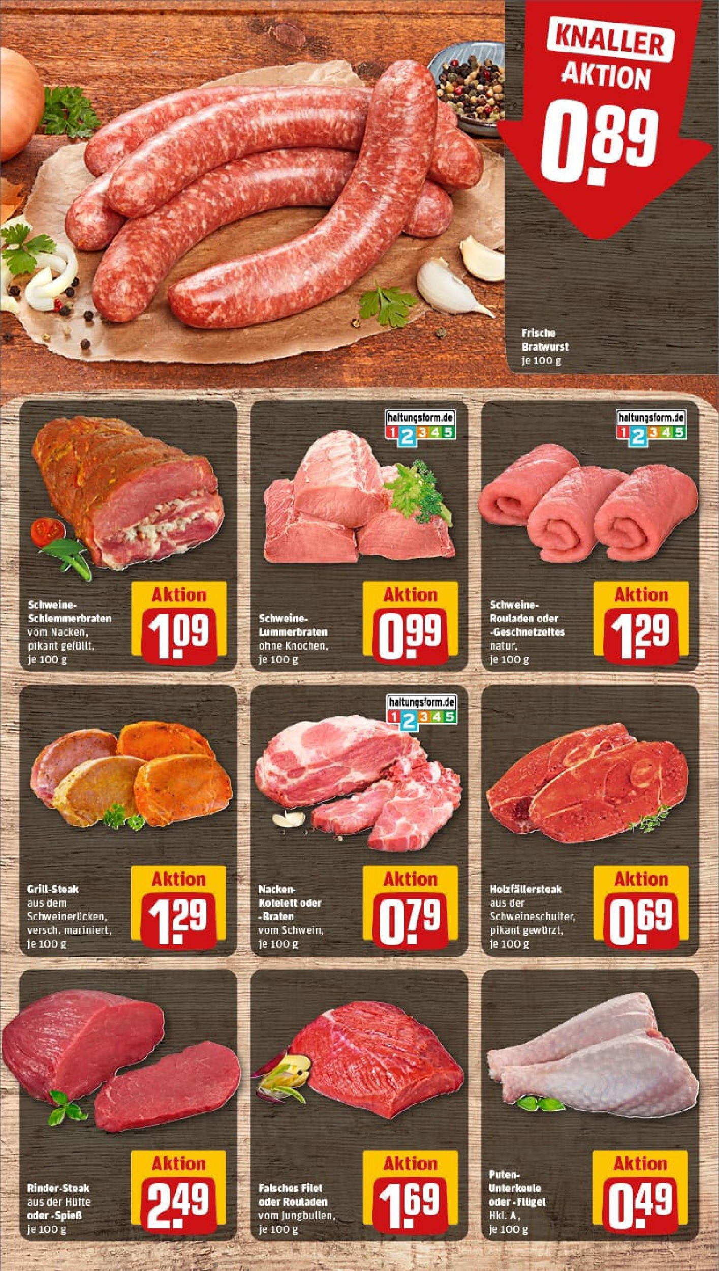 REWE Prospekt ab 14.09.2025 zum Blättern » Angebote | Seite: 8 | Produkte: Bratwurst, Steak REWE Prospekt ab 14.09.2025 zum Blättern » Angebote | Seite: 8 | Produkte: Bratwurst, Steak