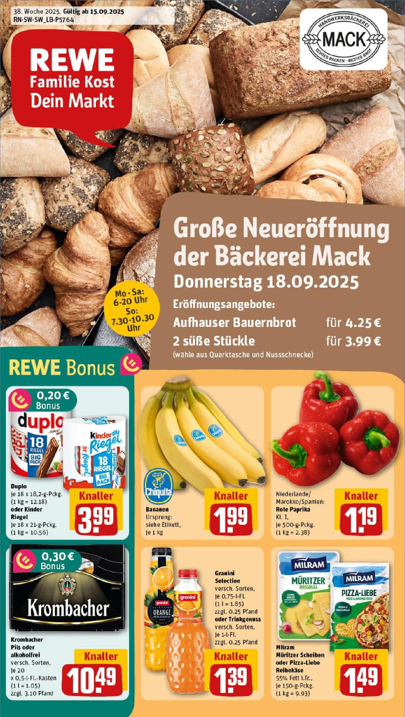 REWE Prospekt ab 14.09.2025 zum Blättern » Angebote | Seite: 1
