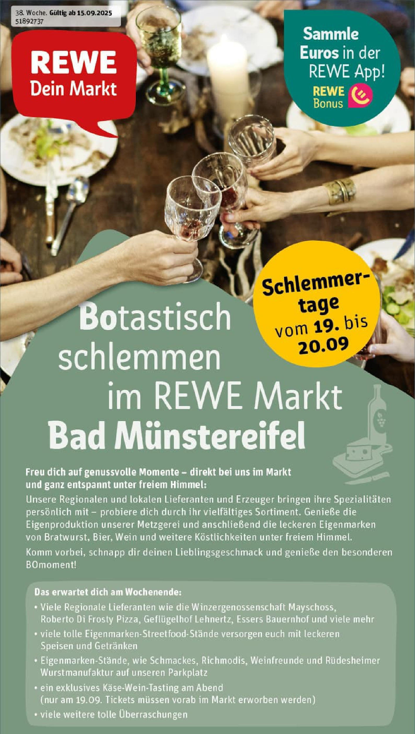 REWE Prospekt ab 14.09.2025 zum Blättern » Angebote | Seite: 1 | Produkte: Bad, Wein
