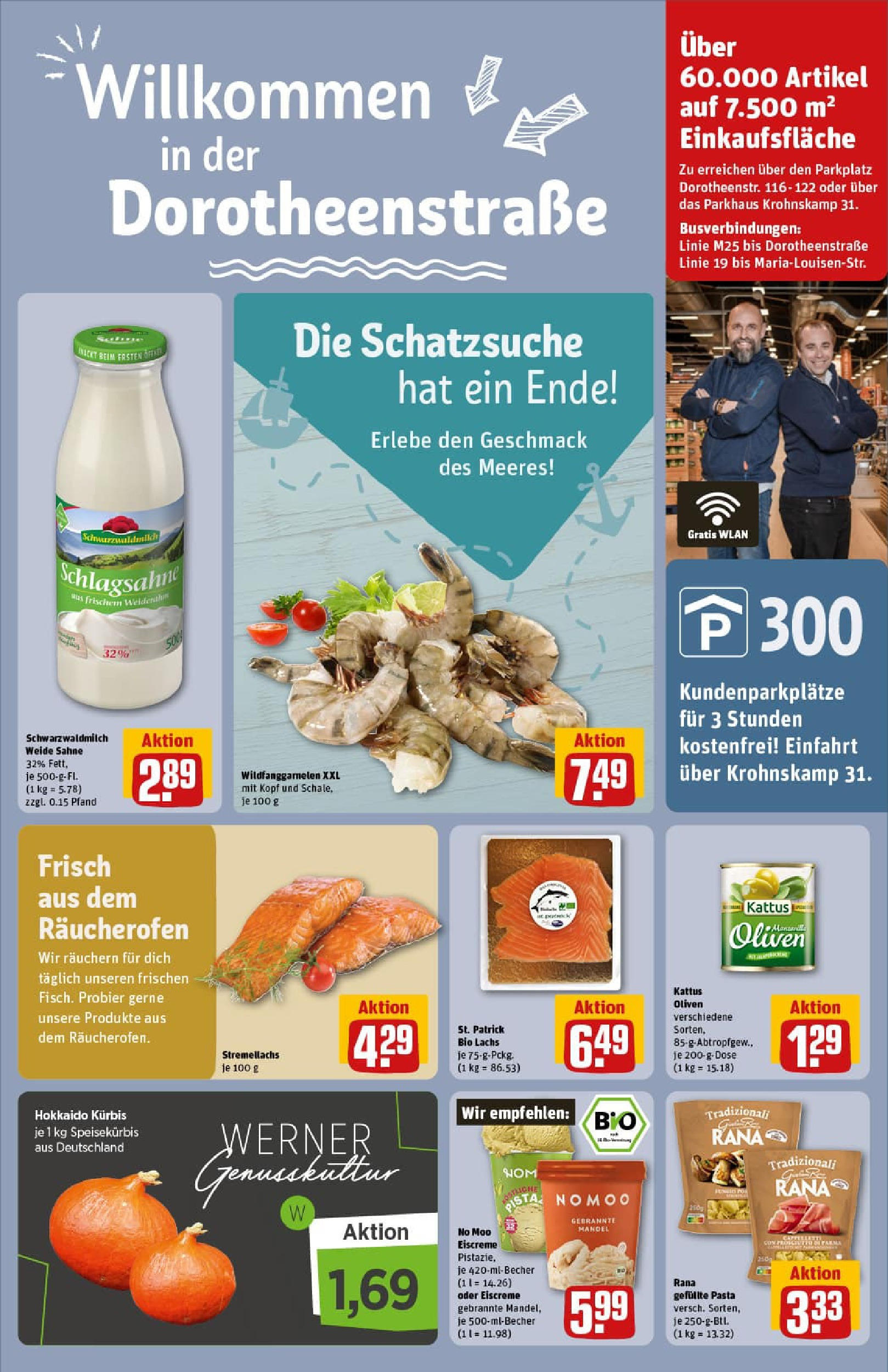 REWE Prospekt ab 14.09.2025 zum Blättern » Angebote | Seite: 31 | Produkte: Eiscreme, Lachs, Pasta, Sahne
