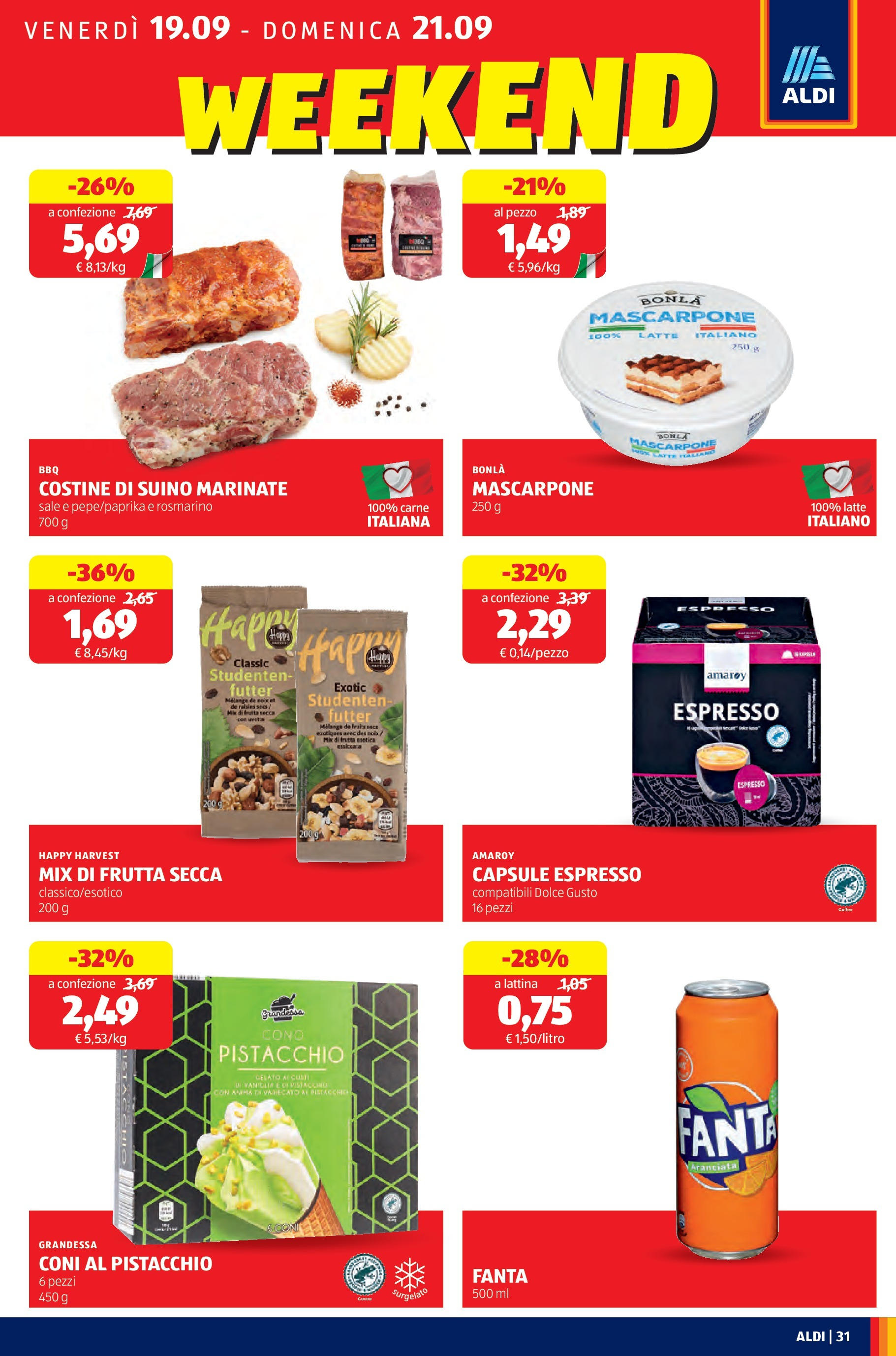 Nuovo Aldi - SOTTOCOSTO dal 14/09/2025 > offerte anteprima 🛍️ | Pagina: 31 | Prodotti: Rosmarino, Gelato, Suino, Latte