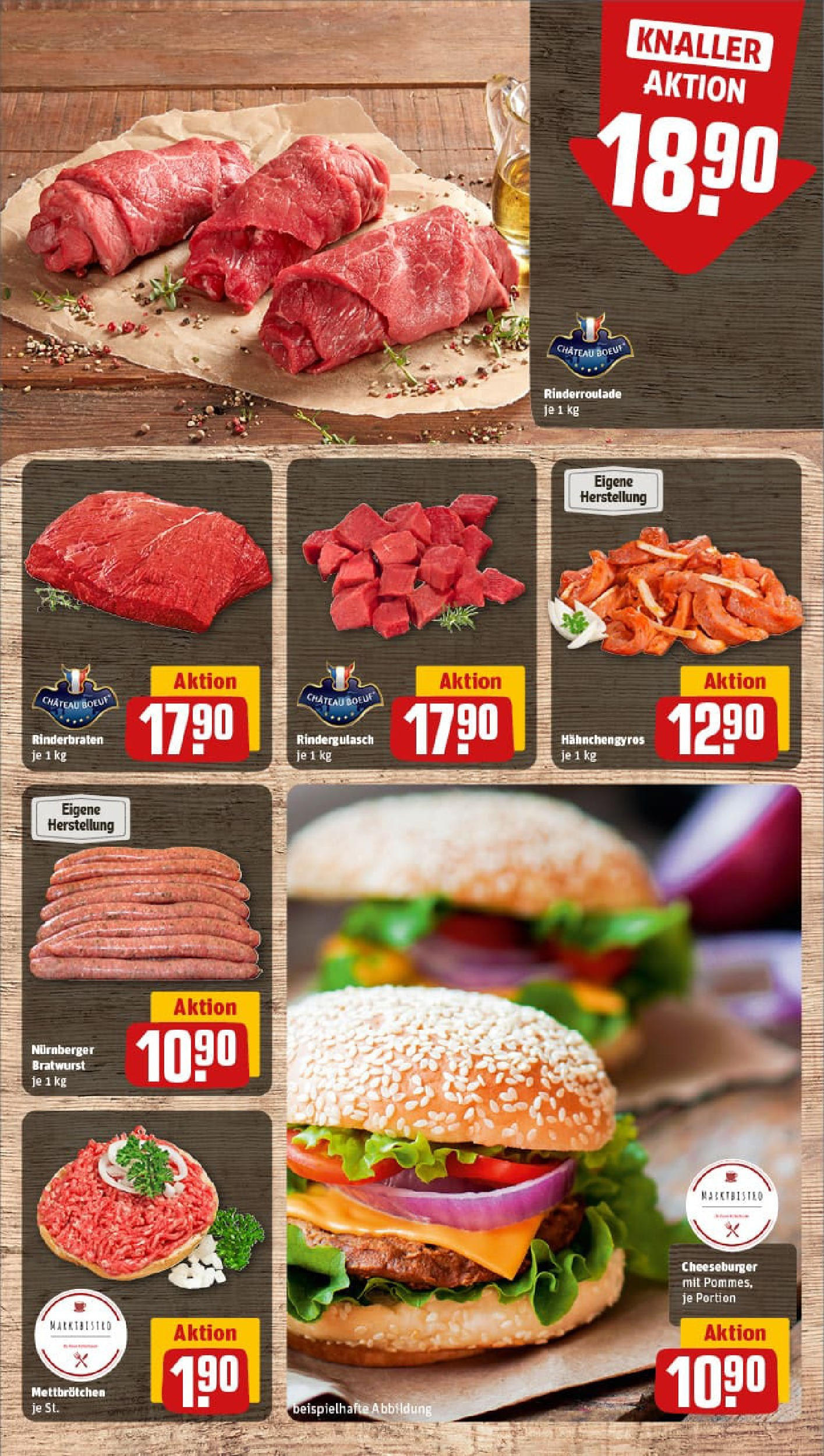 REWE Prospekt ab 14.09.2025 zum Blättern » Angebote | Seite: 8 | Produkte: Rinderbraten, Rindergulasch, Bratwurst