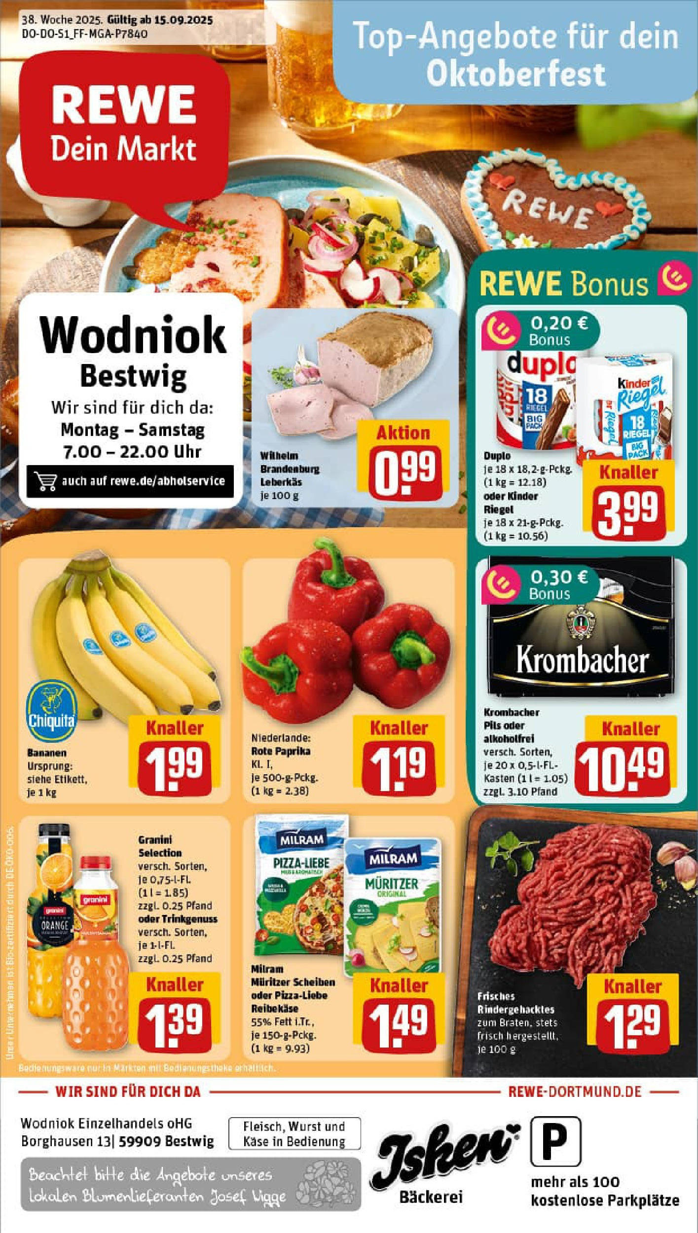 REWE Prospekt ab 14.09.2025 zum Blättern » Angebote | Seite: 1