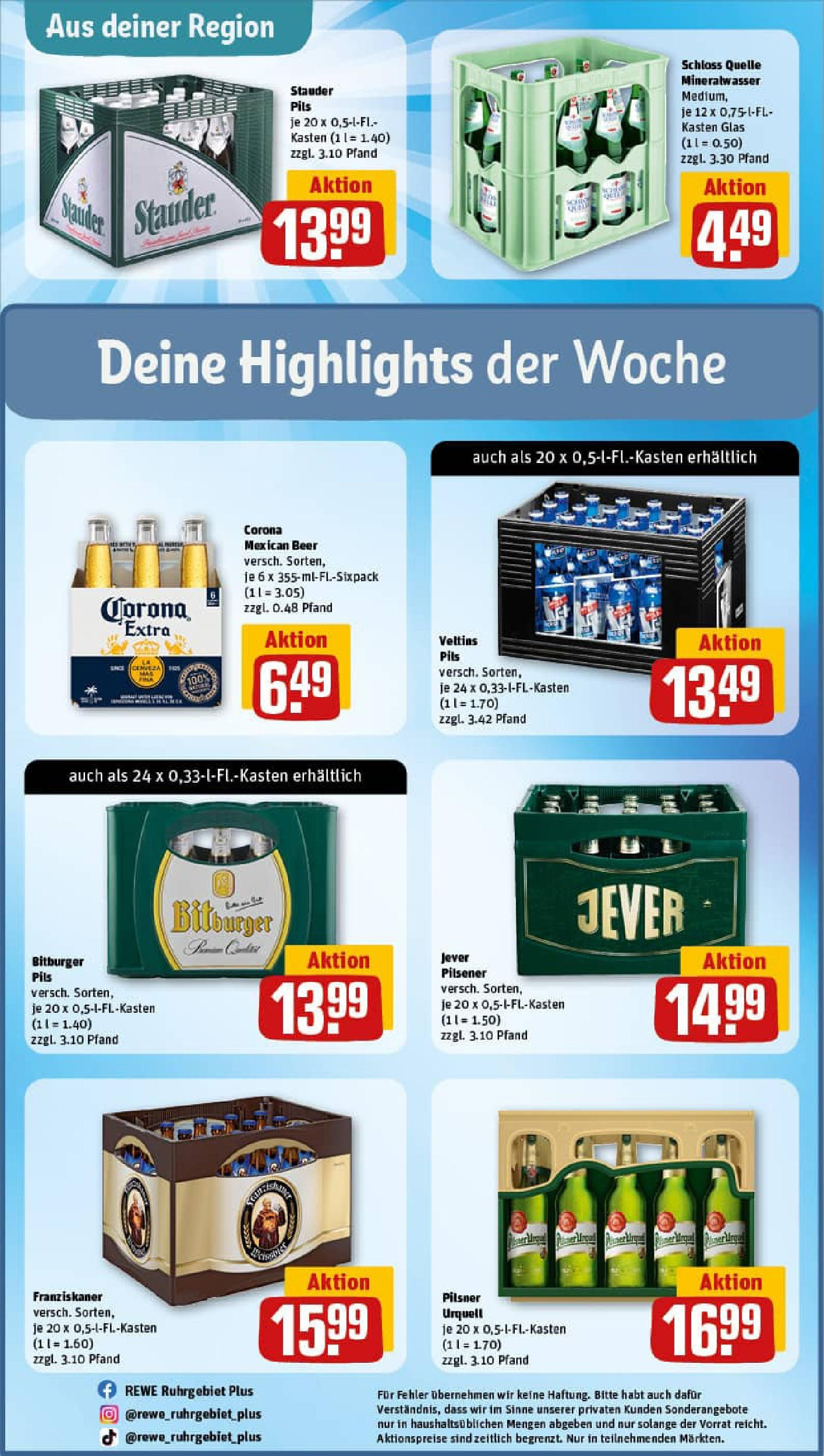 REWE Prospekt ab 14.09.2025 zum Blättern » Angebote | Seite: 30 | Produkte: Franziskaner, Pils, Jever, Veltins