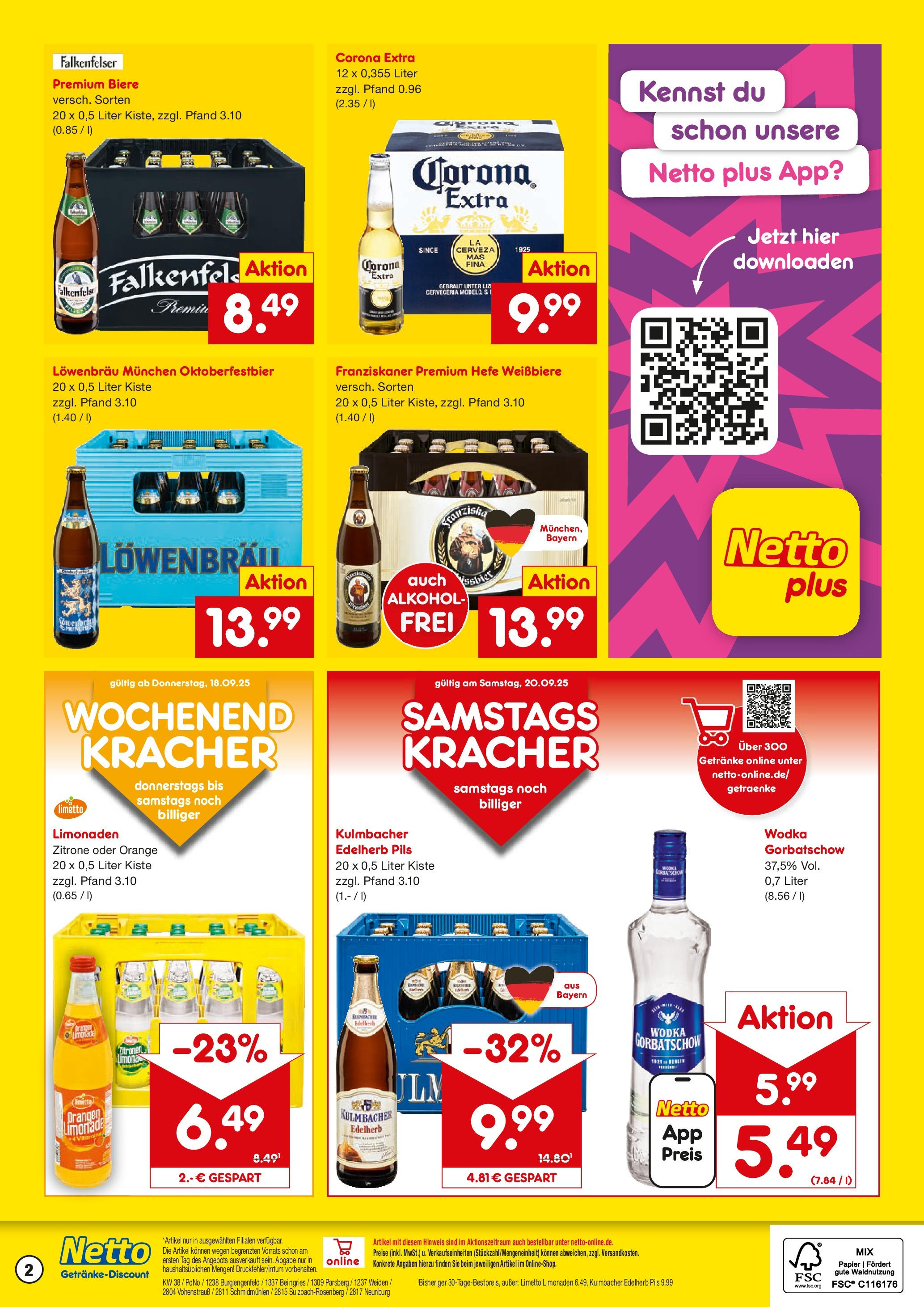 Netto Marken-Discount prospekt Parsberg	 (ab 15.09.2025) » Angebote | Seite: 2 | Produkte: Pils, Orangen, Limonade, Zitrone