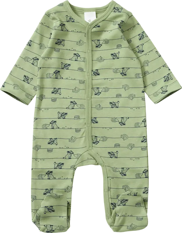 ALANA Schlafanzug mit Waldtier-Muster, grün, Gr. 62/68