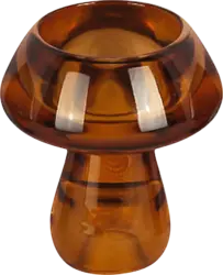 Dekorieren & Einrichten Teelichthalter aus Glas, Pilz, braun